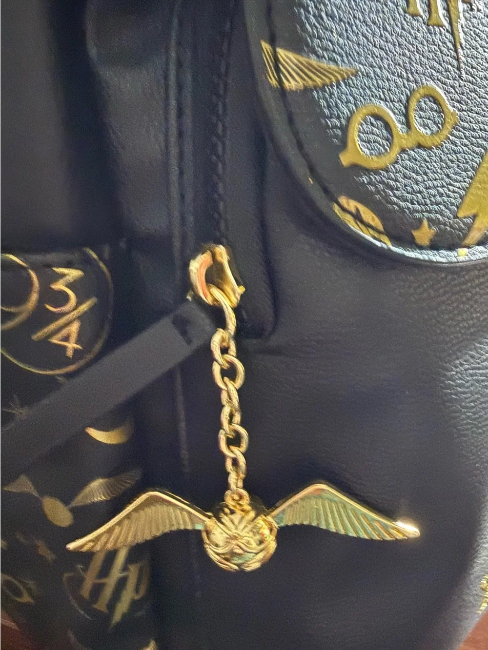 Warner Bros. Black & Gold Harry Potter Icon Backpack - Unisex *NWT